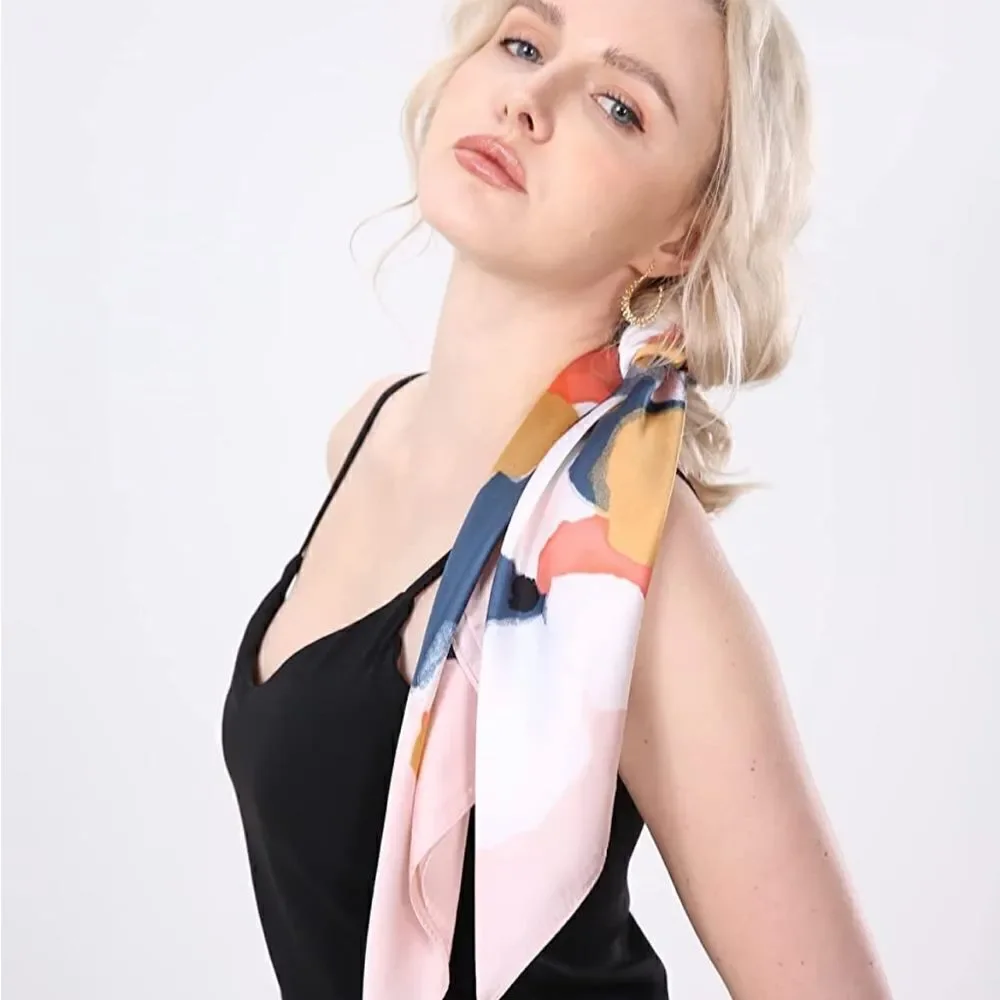 Oil Paint Style Silky Scarf